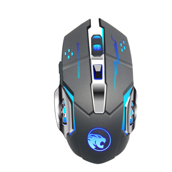 Wireless Gaming Mouse Luminous Mute Rechargeable Wired Office Mouse - Image 9