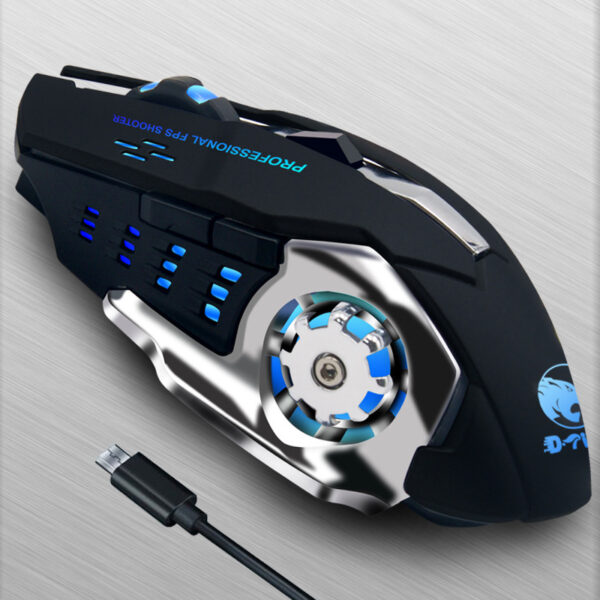 Wireless Gaming Mouse Luminous Mute Rechargeable Wired Office Mouse - Image 8